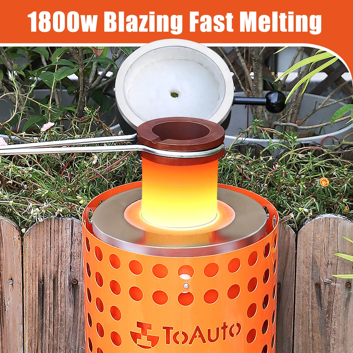 ToAuto 5KG Electric Gold Melting Furnace for Gold Silver Copper Casting