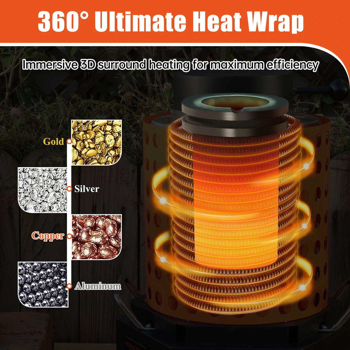 ToAuto 5KG Electric Gold Melting Furnace for Gold Silver Copper Casting