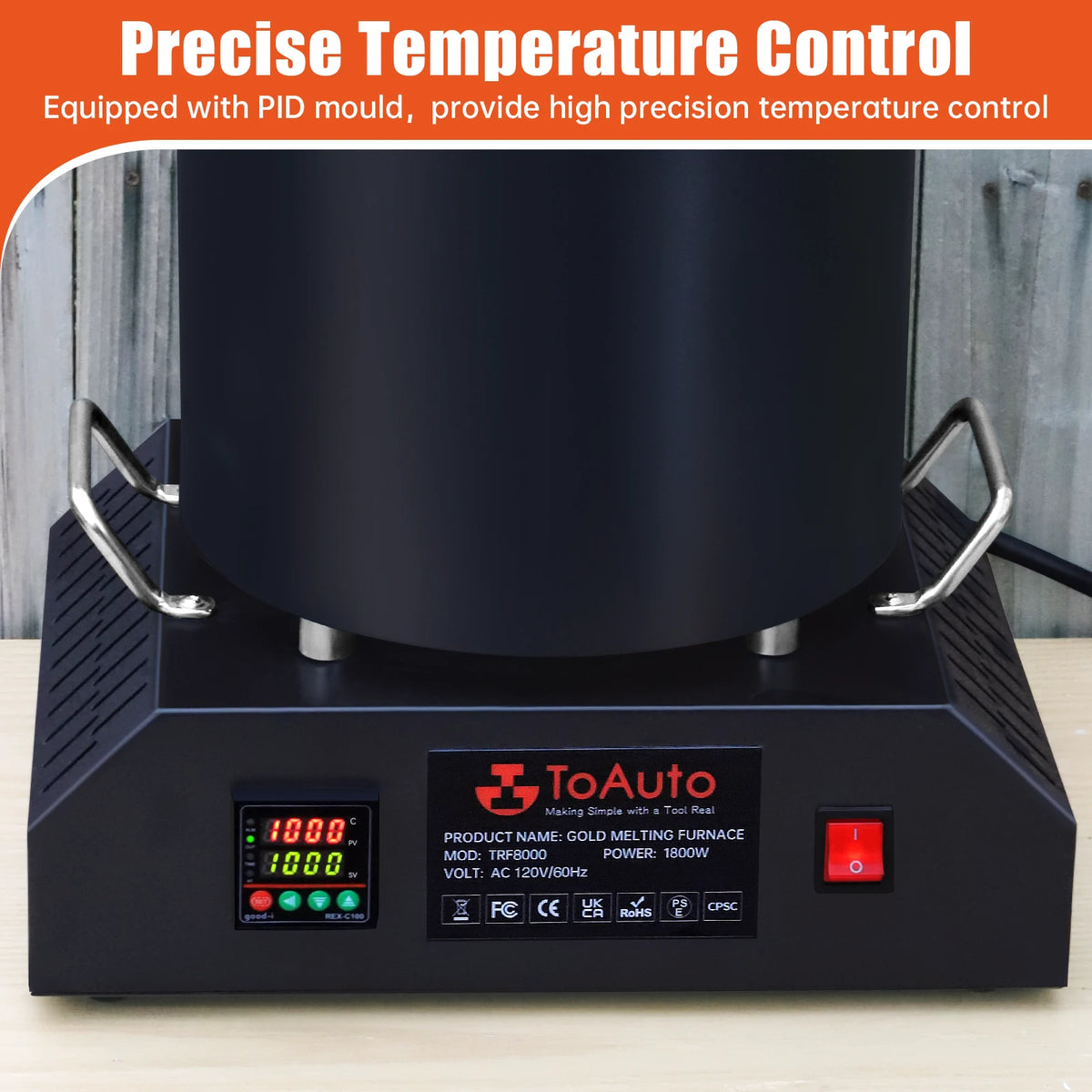 ToAuto 8KG Electric Aluminum Melting Furnace for Aluminum Copper Brass Casting