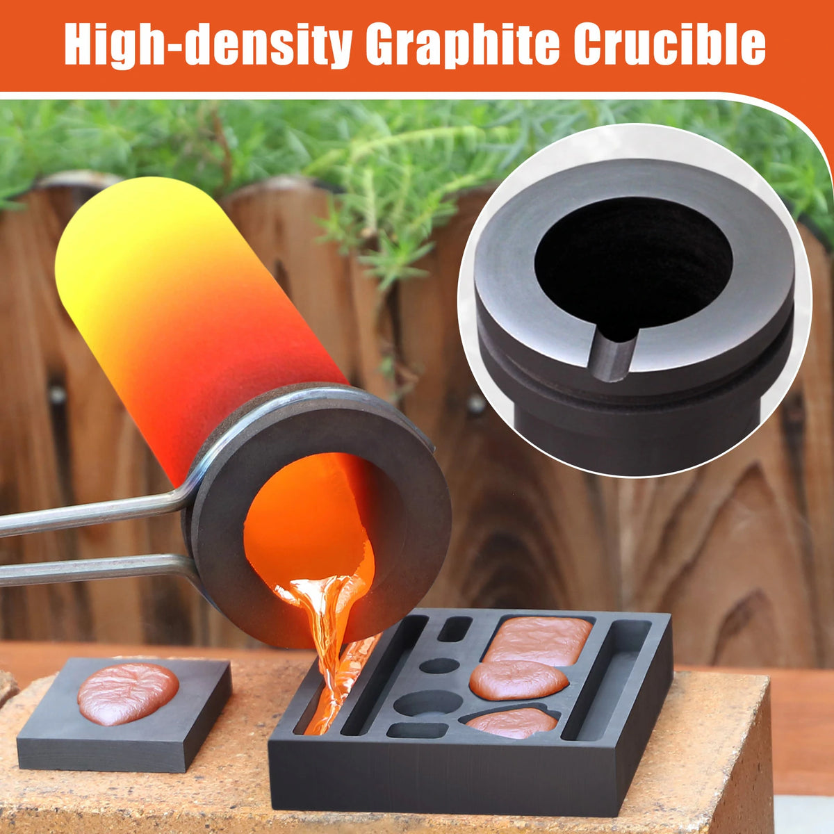 Crucible and melting accessories for the 3KG electric metal melting furnace