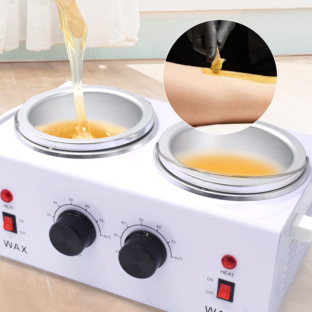 Double Pot Electric Wax Warmer for Hair Removal or Paraffin