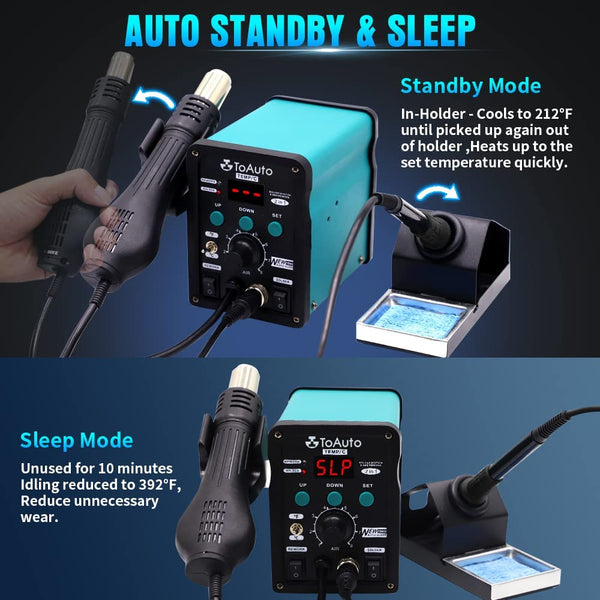 8786D-Pro Soldering Station Hot Air Gun - ToAuto Tool