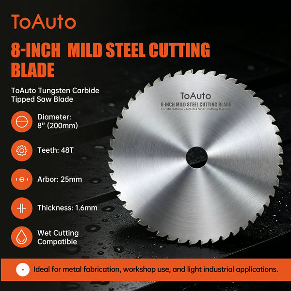 ToAuto 8-Inch Metal Cutting Saw Blade for Aluminum, Copper and Mild Steel