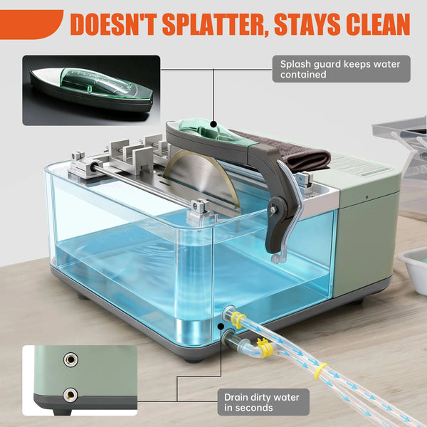 ToAuto 6"/8" Smart Lapidary Saw for Gemstone and Rock Cutting