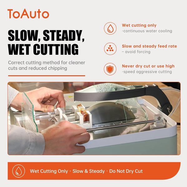 ToAuto 6-Inch Diamond Lapidary Saw Blade for Gemstone and Rock Cutting