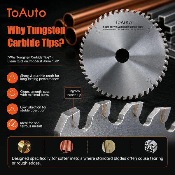 ToAuto 6-Inch Metal Cutting Saw Blade for Aluminum, Copper and Mild Steel
