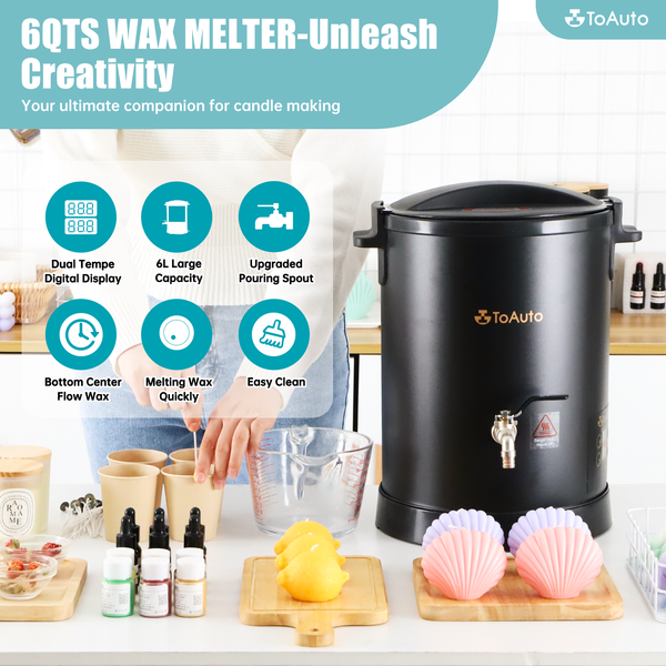 TOAUTO WMF-6L Digital Wax Melter(Pink/Black) - ToAuto Tool