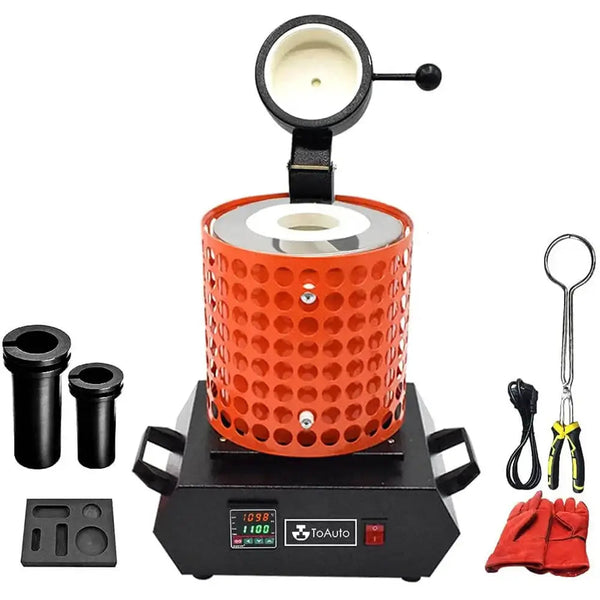 3+1KG(Double crucible) Electric Digital Melting Furnace ToAuto Metal Crafts