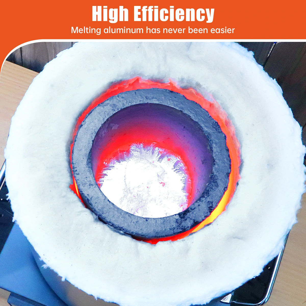ToAuto 8KG Electric Aluminum Melting Furnace for Aluminum Copper Brass Casting