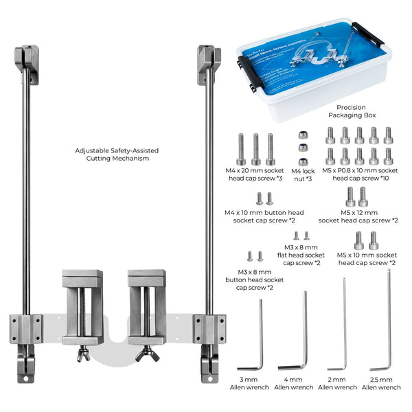 Precision Long Axis CNC Clamp Module 6-8 Inch High Precision Vise Guide Rail Slider Kit with Safety Shield ToAuto Tool
