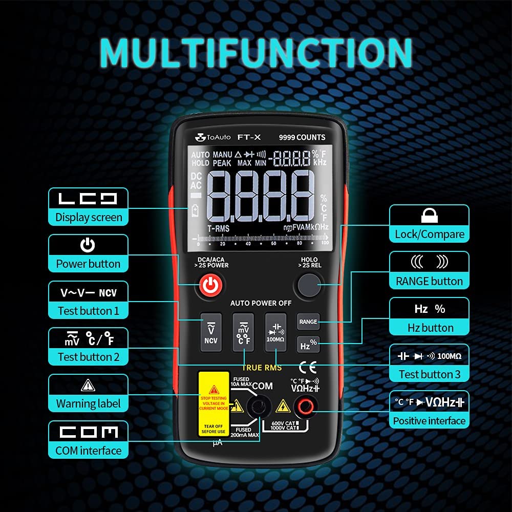 Digital Multimeter 6000/9999 Counts – ToAuto Tool